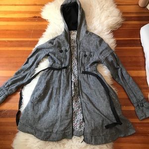 Free people herringbone pant/ coat set EUC!